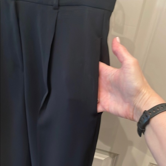 Anne Klein Crepe Trouser Pants Black 10P - Picture 2 of 6